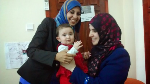 Gaza startup women with baby